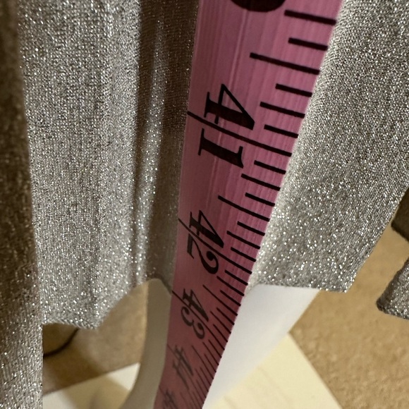 Anthropologie Elevenses Lunar Pleated Midi Dress Gold Sparkle Metallic Size 6 - Picture 11 of 13